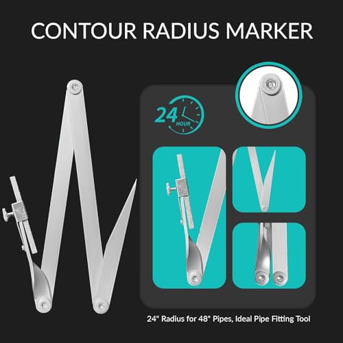 Up to 24" Contour Radius Marker, Curve O Mark with 5 Soapstone ＆ Holder