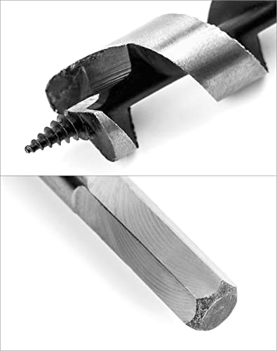 QWORK Auger Drill Bit for Wood, 7/8 Inch Diameter x 16 Inch Length, 3/8-Inch Hex Shank, Long Drill Bits - size: 7/8 x 16 inch