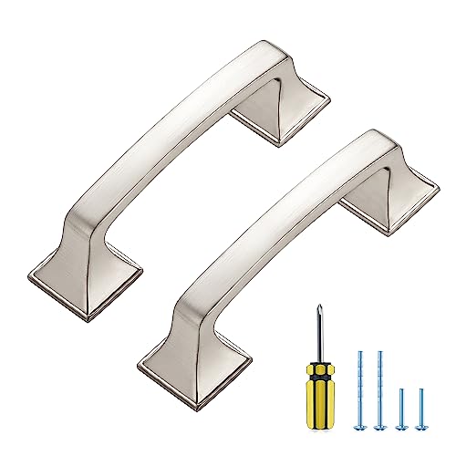 30 Pack Kitchen Cabinet Handles 3 Inch Brushed Nickel Cabinet Pulls - color: Brushed Nickel, size: 3 Inch Hole Centers