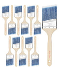 Bates 3-Inch Angle Paint Brushes (12 Pack) - Treated Wood Handle, Perfect for Walls & Furniture - color: Wood Handle Angle, size: 12 Pack, 3"