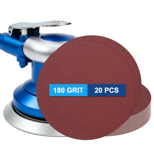 20 Pack 6 Inch PSA Sanding Discs 180 Grit Aluminum Oxide Red - size: 180 grit