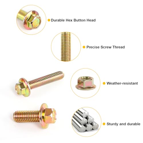 FMhotu 321Pcs Nuts and Bolts Assortment Kit, Metric Grade 8.8 Flange Hex Bolts and Nuts Set, M6 M8 M10, 18 Sizes, Comes with 1 Y-Wrench and 3 Bits THLSTZ321pcs - size: 321pcs M6 M8 M10