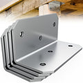 4"x2" Steel L Brackets,Corner Braces for Wood Furniture - size: （4PCS）Silver