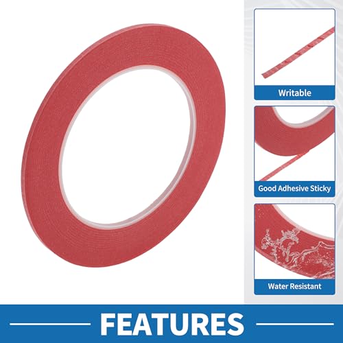 Painters Tape Easy Removal 0.1 Inches x 52.5 Yards Tape Red - color: Red, size: 0.1 Inches x 52.5 Yards