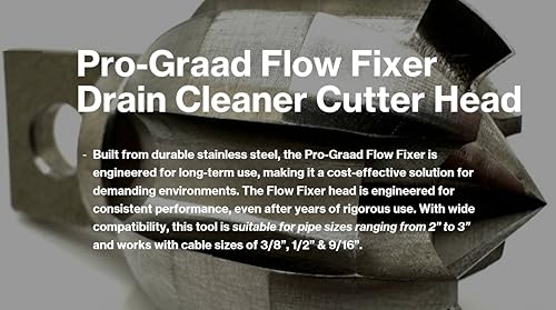 Flow Fixer Drain Cleaner Cutter Head 1.6", Ball, Slotted, for 2" - 3" Pipes - style: 1.6" (for 2" Pipes) Drain Cleaner Cutter Head