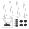 SMARTSTANDARD 12 Inch Heavy Duty Hairpin Furniture Legs, White 4PCS - color: White, size: 12 Inch