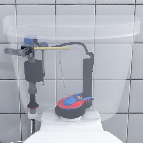 Fluidmaster K-400H-043-T4 Super Kit 2 in, or 3 Flapper and Toilet Fill Valve, Multi
