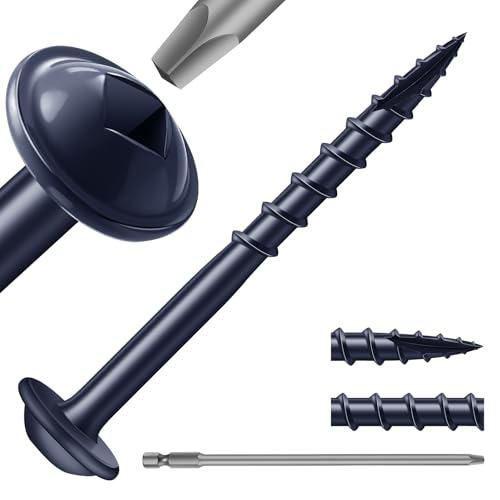 Pocket Hole Screws #8 x 1-1/2" (316Pcs) 2lb. Carbon Steel, Blue, Washer Head, Coarse Thread, Square Drive,150MM Drive Bit Included - color: Blue, size: #8 x 1-1/2"