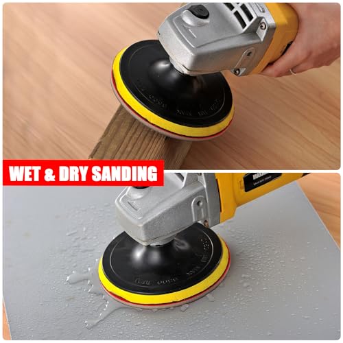 MAXMAN Foam Sanding Pads12pcs, 6" Sanding Sponge Set, 180Grit for Auto | Bowling Sanding Pads, Reusable Wet Dry Sandpaper Block, for Random Orbital Sander, Wood, Metal, Drywall & Curved Surfaces - size: 6 inch, style: 180 Grit