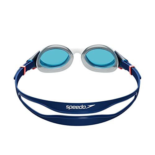 Speedo Unisex-Adult Swim Goggle Biofuse 2.0 - color: Ammonite Blue/White/Red/Blue