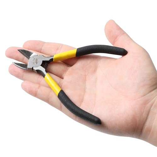 Mr. Pen- 5" Wire Cutters Bulk, 5 Pack, Precision Cutting Pliers - color: Yellow, Spring-loaded, size: 5 inch, 5 Pack