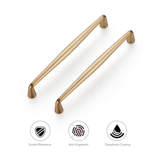Ravinte Champagne Bronze Cabinet Handles Solid Handles,6-1/4 Inch,5 Pack - color: Champagne Bronze, size: 6-1/4 Inches Hole Center