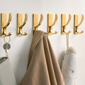 pickpiff Adhesive Wall Hooks for Coat/Towel, Hold 13LB, Gold 6 Pack - color: Gold, size: 6 Pack