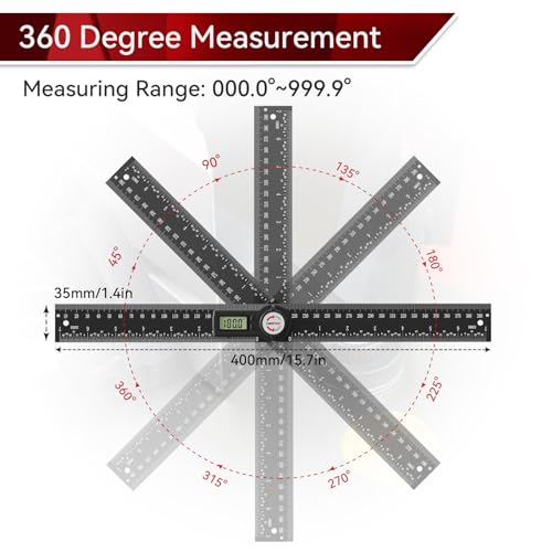 GemRed 82305 Aluminum Digital Angle Finder Protractor