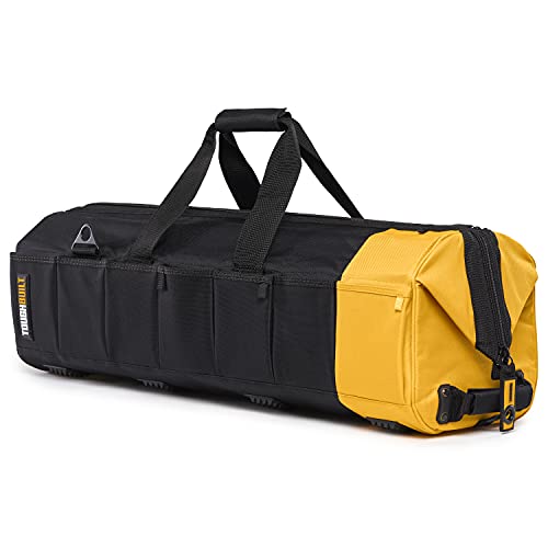 ToughBuilt – Massive Mouth Tool Bag, Heavy-Duty Fabric Wide-Mouth Bag with Rigid Frame, Waterproof Hard Base & Reinforced Handles - size: 16"