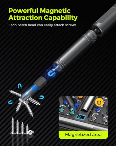71 in 1 Ratcheting Screwdriver Set, Magnetic Multi Bit Screwdriver Kit with T Ratchet Handle, Precision Screwdriver Kit, S2 Steel Bits, Magnetizer, Electronics Repair Tool Kit for Phone Laptop PC PS5 - size: 71in 1 Black