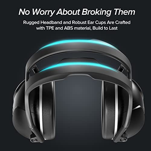 SNR 35dB High Noise Cancelling Ear Muffs, Ear Protection for Mowing, Adult Noise Cancelling Headphones for Autism, Hearing Protection Ear Muffs for Noise, Noise Reduction Earmuffs for Shooting,Mowing