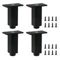 Geesatis 3" Aluminum Alloy Furniture Legs,Black Square Metal Cabinet Legs - color: Black, size: 3inch