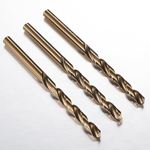 Wensilon 5/32" Cobalt Drill Bit(10Pcs), M35 HSS Metal Drill Bit Set forwood, Hard Metal, Stainless Steel, Cobalt Steel M35 Jobber Length Twist Drill Bits - size: 5/32"