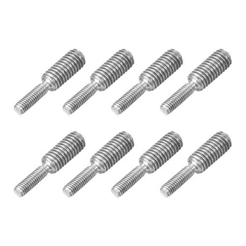 uxcell M3x10mm to M5x10mm Double End Threaded Stud Screw Bolt, 8Pcs 304 Stainless Steel Thread Reducer Adapter for Furniture Machinery Assembly Fastener - size: M3x10mm to M5x10mm