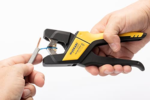 Jokari 20030 Ergonomic Automatic Flat Cable Stripper for PVC-Insulated Flat Cables, 16.6cm L x 10.2cm W x 2.8cm H