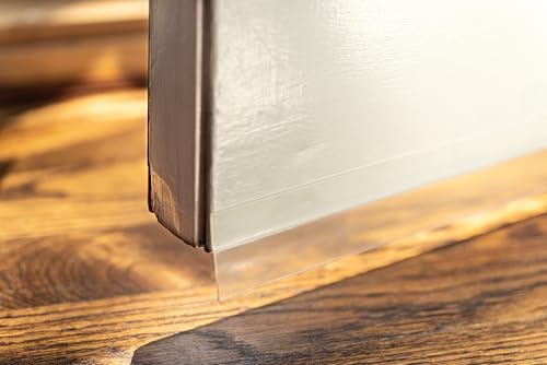Duck Brand Silicone Self-Adhesive Weatherstrip Draft Seal for Doors & Windows, Seal Gaps and Cracks Around Doors and Windows, Cut to Size, Clear, 2 Rolls, 50 Ft Total