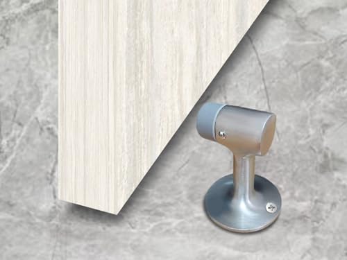 QCAA Solid Brass Door Stop, 3" Height, Satin Chrome, 1 Pack - color: Satin Chrome (3"), size: 1 Pack