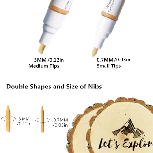 Wood Burning Paste Pen Kit 8pcs, 4OZ Wood Burning Gel with Pen, 6pcs Squeegees, Heat Activate Paste for Craft Stencil, Etching Cream Wood Burning Design for Beginners DIY on Wood, Canvas, Denim - color: 2+6 Wood Burning Gel Kit