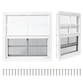 2 Pack Shed Windows, Chicken Coop Windows, 30" x 30" White - color: White, size: 30" x 30"