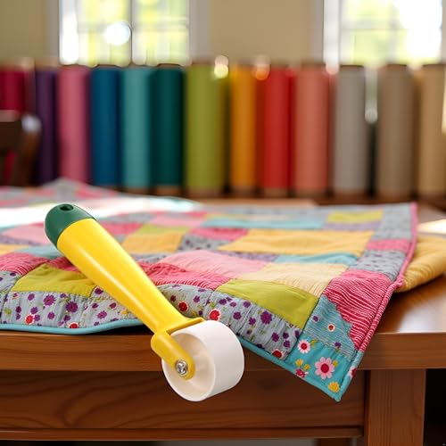 Quilting Seam Roller Quilting Roller Roll and Press Sewing Roller Tool with Easy to Grip Handle for Quilting, Sewing, Print, Ink, Wallpaper, Home Decoration Attractive Design Sewing Tools(15 X 2.3 Cm)