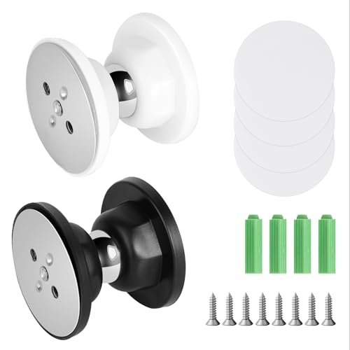 2 Pcs RV Magnetic Door Buckles Provide Windproof Door Stops For Rv Campers, Keeping The Doors Open And Protected From Impact And Damage.Essential Accessories For Travel Camping (White, Black)
