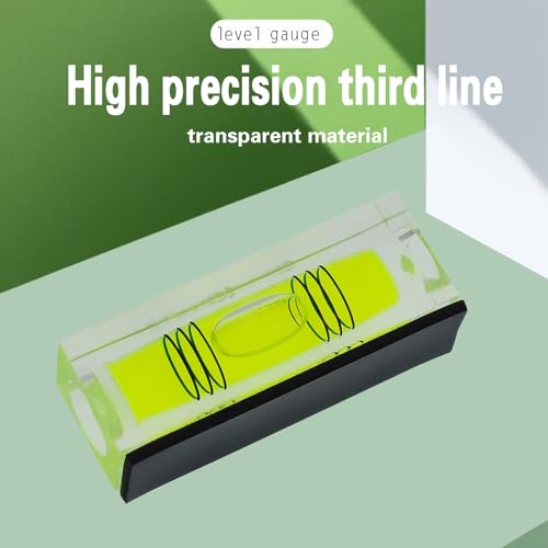 High precision mini level bubble, double line small bubble, three line flat ball level, household ruler can be turned 180 degrees (Magnetic, 44 * 17 * 15mm（4PCS)) - size: 44*17*15mm（4PCS)