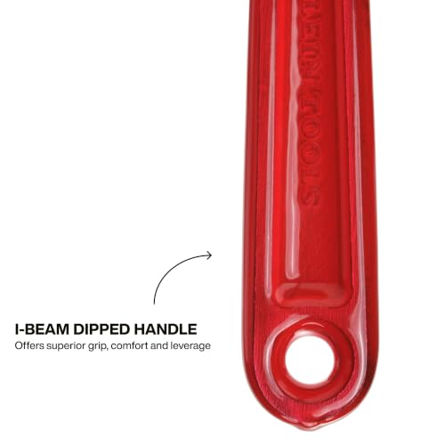 KLEIN TOOLS D507-8 Adjustable Wrench, Extra Capacity Jaw Forged Drive Wrench with High Polish Chrome Finish, 8-Inch - style: Dipped Handle, 8-Inch