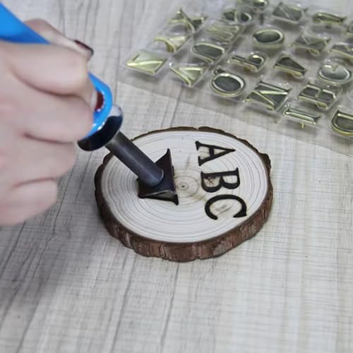 Arokimi Wood Burning Tips,Uppercase Alphabet HotStamps Set for Branding and Personalization of Wood, Leather, and Other Surfaces, Letters
