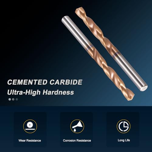 PATIKIL 2.9mm Drill Bit Carbide for Stainless Steel Hard Metal 130° 10 Pack - size: 2.9mm