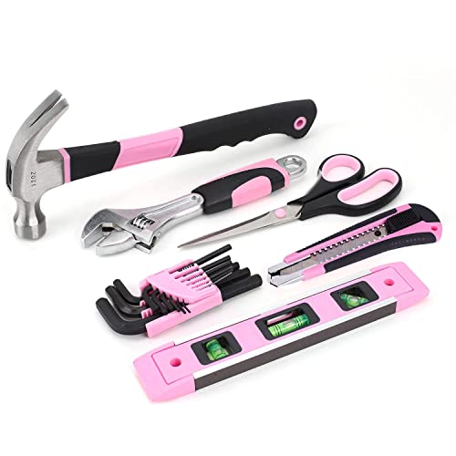 FASTPRO 220-Piece Pink Tool Set, Home Repairing Tool Kit for Women - color: Pink