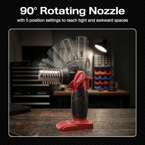 Master Appliance HT-1000 Cordless Butane Heat Gun with Shrink Reflector - Refillable, Portable Hot Air Tool for Heat Shrink Tubing, Electrical and Automotive Repairs