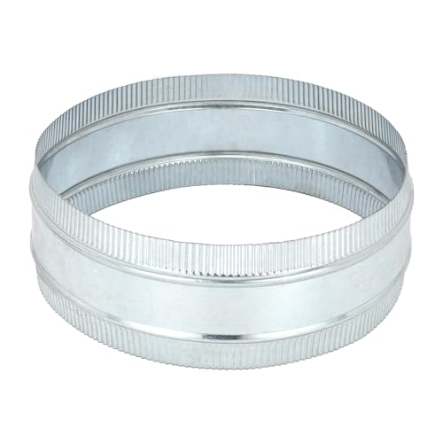 PATIKIL 12 Inch Duct Connector Coupling, Galvanized Steel Straight Dryer Vent Coupler Flexible Ducting Collar Connector Round Crimped Ventilation Duct Extension for HVAC System Pipe - size: 12 Inch