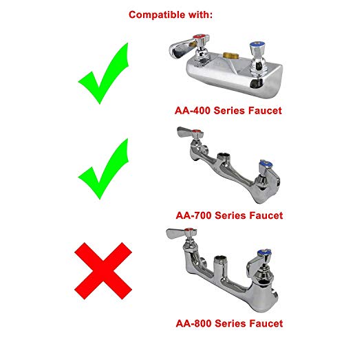 Repair Kit for 4" or 8" Faucets, Rubbers, Screw and Copper Seat, HOT (Hot-Kit) - style: Hot-Kit