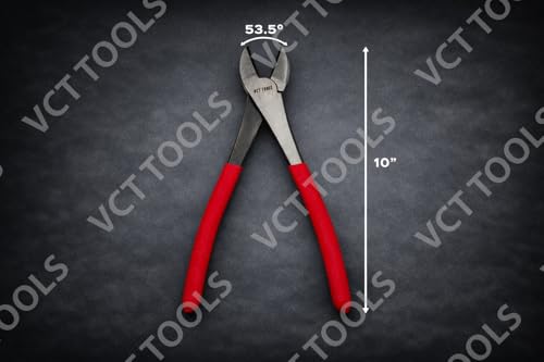 VCT 2 Pack 10 Inch Diagonal Cutting Pliers, Heavy Duty Professional Side Cutters, Non‑Slip Comfort Grip