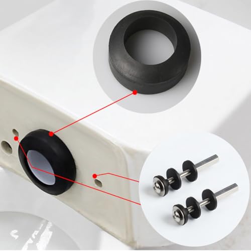 Universal Toilet Tank to Bowl Gaskets Repair kits, Toilet Tank Seal Kit with 2 Sets Stainless Steel bolts and nuts, Fits 2-Inch and 3-Inch Toilet Flush Valve Tanks