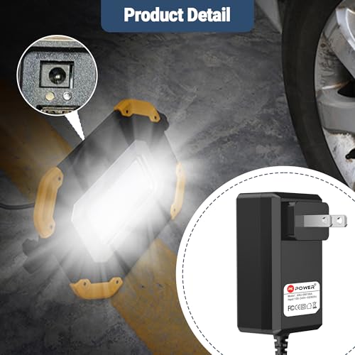 9V Wall Charger AC Adapter for Hyper Tough 7047 HT7047 HyperTough 5000 Lumens LED，Power Supply for Hyper Tough Work Light Charger Dock, LED Light, Radio, Portable Devices