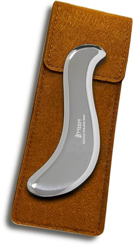 BYYDDIY 6.3 inch Non-Magnetic 304Stainless Steel Gua Sha Tool & Muscle Scraper Tool & Gua Sha Facial Tools (S.S) - style: Style: S.S