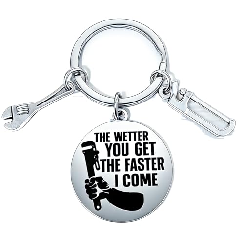 Plumbing Gifts for Men Plumber Appreciation Gifts for Plumber Ideal Plumbers Gift Keychain Gift for Husband Boyfriend Dad Retirement Valentine’s Day Christmas Birthday Coworkers Present