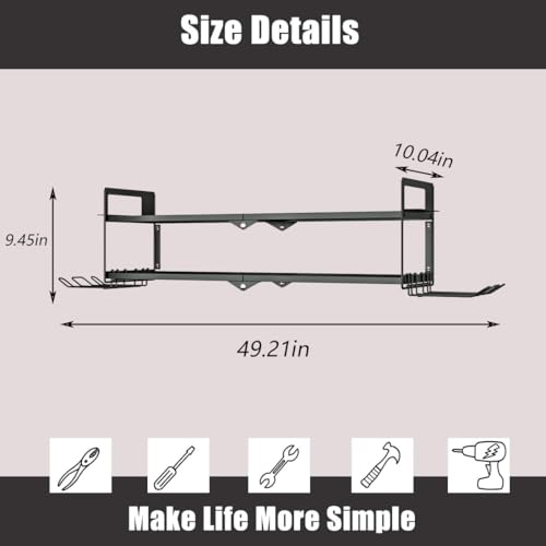 AZERPIAN Power Tool Organizer Heavy Duty Wall Mount Drill Tools Holder - size: 4 Slots 2Layers