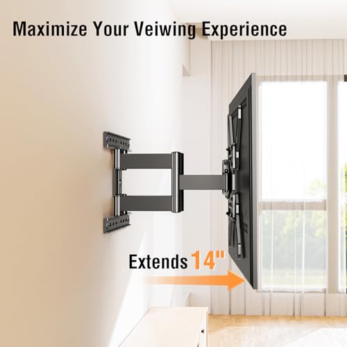 Ultra Slim TV Wall Mount for Most 26-60 Inch TVs, Full Moiton Swivel, Tilt - size: TV 26-60" Ultra Slim