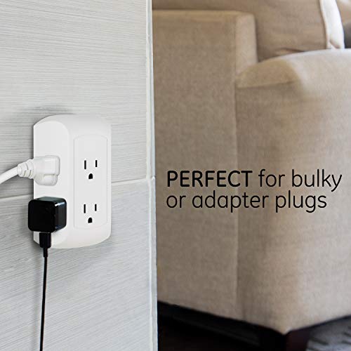 GE Pro 6-Outlet Extender, Surge Protector, Spaced Wall Tap, Side-Access - style: 6 Outlet