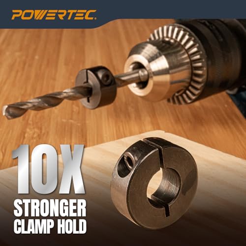 POWERTEC 7-Piece Metric Drill Bit Stop Collar Set (71492V) - style: 7PC Metric Drill Stop Set (3mm-12mm)