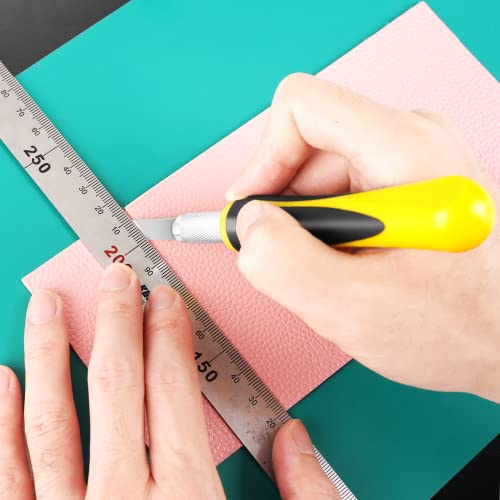 DIYSELF 16-Piece Exacto Knife Set, Craft Knife & Hobby Knife Kit, Precision Knife with Magnetic Storage Case, Exacto Knife for Crafting, Paper, Foam, Vinyl, Models, 3D Printing, Junk Journal Supplies - color: Yellow (16 Pack)