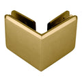 Brixwell Beveled Style 90 Degree Glass To Glass Clamp Brass, Satin Brass - color: Satin Brass